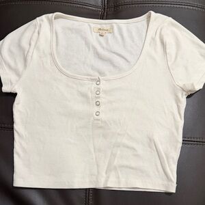 Madewell Cropped Cream Women's Top